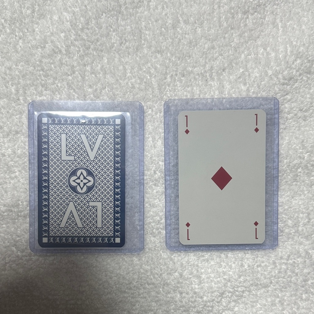 Louis vuitton blue playing card 1 of diamonds with COA